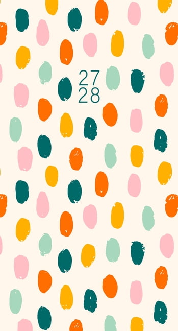 Happy Dots 2-Year 2027-28 3.5 X 6.5 Monthly Pocket Planner, (Paperback)