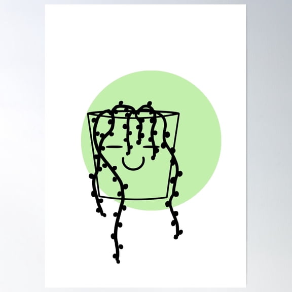 Happy Dread Plant, Ceropegia Woodii Poster Wall Art, Modern Wall Decor For Living Room Bedroom, 8x12 UNFRAMED