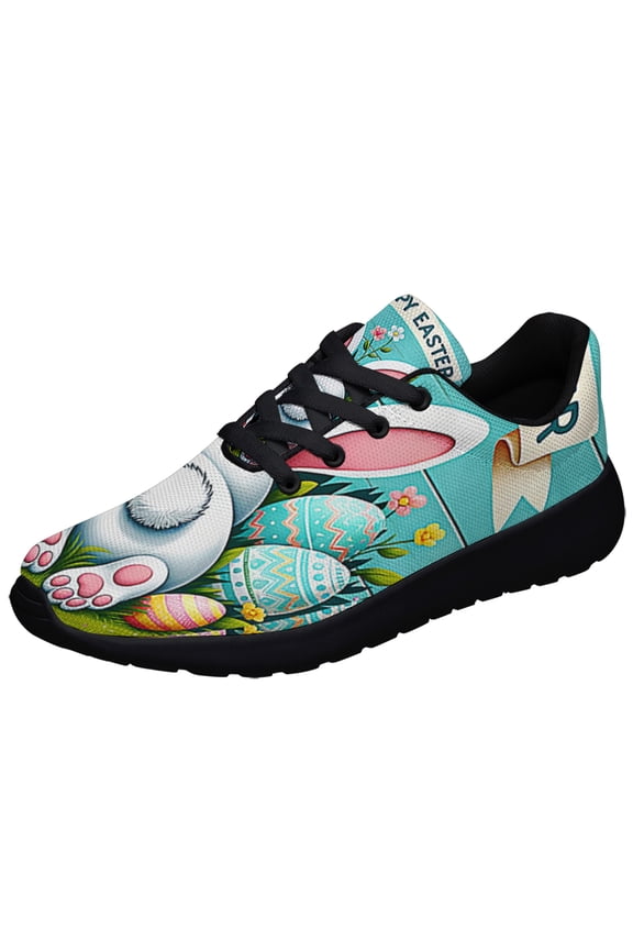 Happy EaStr Bunny Egg Shoes Sneakers Black Size 12