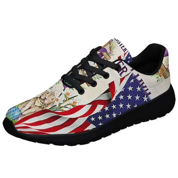 Happy EaStr ChriStan Cross Bunny EaStr Shoes Sneakers for Women Men Black Size 7