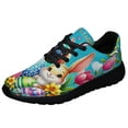 thumbnail image 1 of Happy EaStr Day Rabbit Bunny Shoes Sneakers Black Size 8, 1 of 7
