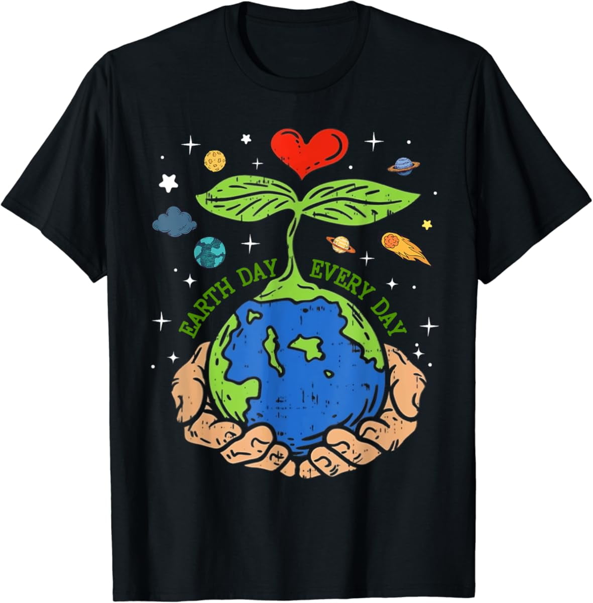 Happy Earth Day 2024 Save Our Planet Cute Earth Day Everyday T-Shirt ...