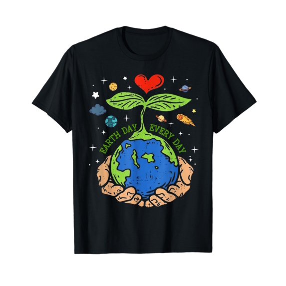 Happy Earth Day 2024 Save Our Planet Cute Earth Day Everyday T-Shirt