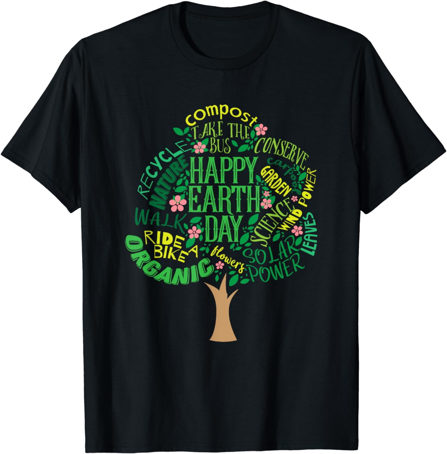 Happy Earth Day 2024 Shirts Cute Tree Drawing Illustration,Women Crew ...