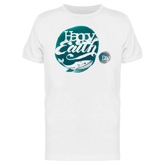 Happy Earth Day Cool Whale T-Shirt Men -Image by Shutterstock, Male Medium