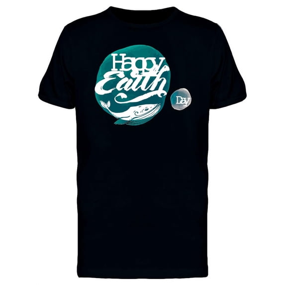 Happy Earth Day Cool Whale T-Shirt Men -Image by Shutterstock, Male Small