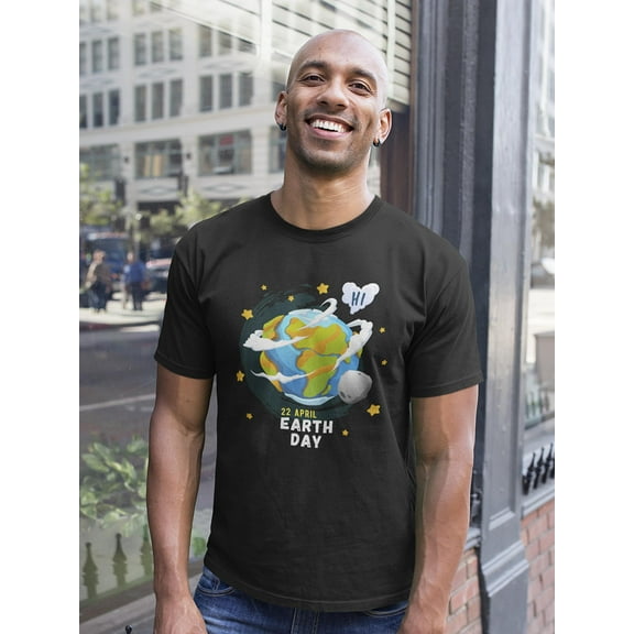 Happy Earth Day Environment T-Shirt Men -Image by Shutterstock, Male Large
