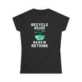 thumbnail image 1 of Happy Earth Day Environmental Symbol Reuse Renew Rethink Environment Women Tops, 1 of 4