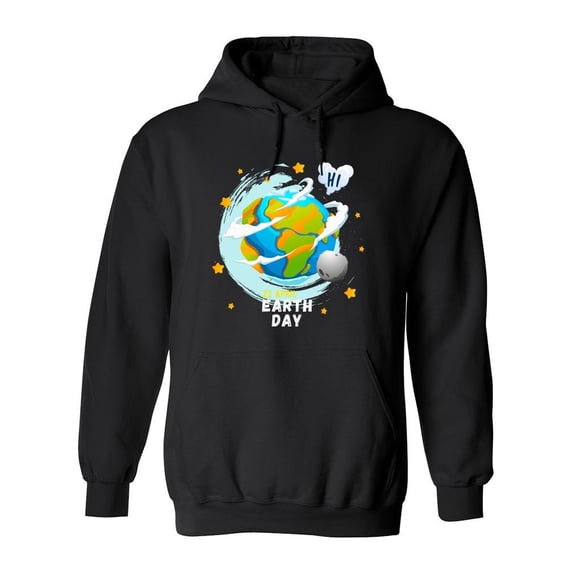 Happy Earth Day ! Hoodie Men -Image by Shutterstock, Male Small