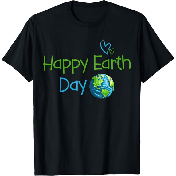Happy Earth Day Love Heart Planet Environmental Awareness T-Shirt