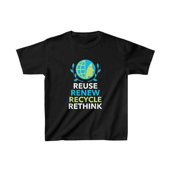 Happy Earth Day Recycling Symbol Reuse Renew Rethink Recycle T Shirts for Boys