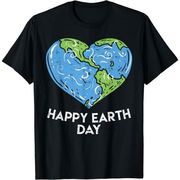 Happy Earth Day Shirt Heart Environmentalist Eco Plant Gift T-Shirt