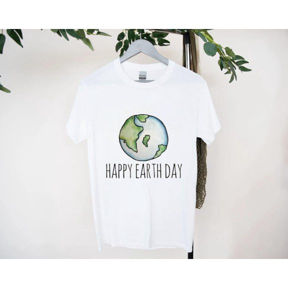 Happy Earth Day T-Shirt With Cute Planet Love Vibes, for men & women, up to size 5XL