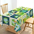 thumbnail image 1 of Happy Earth Day Tablecloth April 22 Party Decoration Save The Planet School Classroom Rectangle Kitchen Dining Room Decor-60×84 inch, 1 of 4
