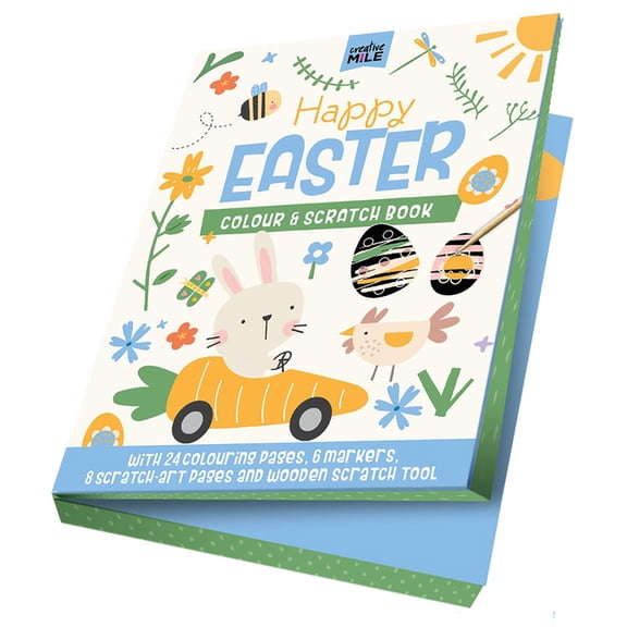 Happy Easter Colour & Scratch Book: Colour and Scratch Book, (Paperback)