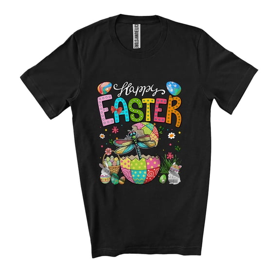 Happy Easter; Adorable Dragonfly In Easter Egg; Eggs Hunting Family Unisex T-Shirt