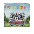 thumbnail image 1 of Happy Easter Alaskan Malamute American Flag Truck Bunny Ears Tapestry Alaska Mal Dog Lovers Gifts Wall Hanging Backdrop Home Decor - 03001, 1 of 5