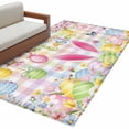 thumbnail image 1 of Happy Easter Area Rugs Collection 4'x6', Spring Bunny Colorful Eggs Flower Plaid Non Slip Indoor Rectangle Throw Runner Rug Floor Mat Carpet for Living Room Dining Table Bedroom Nursery, 1 of 9