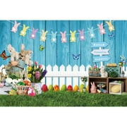Happy Easter Baby Shower Backdrops For Photography Bunny Newborn Portrait Photographic Party Decor Background Props Photocall