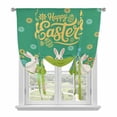 thumbnail image 1 of Happy Easter Balloon Curtains for Living Room/French Door, Rabbits Eggs Spring Daisy Floral Grass Green Tie Up Curtains 63 Inch Length Energy Saving Kitchen Curtains Shades for Windows 42"x63", 1 of 8