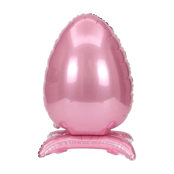 Happy Easter Balloons 30"x20", Pink Large Egg Shaped Mylar Foil Balloons, Classics Balloons for Home Baby Shower, Happy Themed Decorations Supplies
