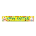 thumbnail image 1 of Happy Easter Banners Easter Banners for Outside Garden, Large Long Spring Bunny Easter Banner Egg Hunt Decorations Butterfly Flower for Indoor Easter Theme Party Rustic Lawn Sign -118x19.7 inch, 1 of 1