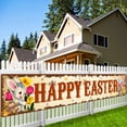 thumbnail image 1 of Happy Easter Banners Welcome Spring Easter Themed Party Banners Lawn Sign Backdrop Rabbit Banner for Indoor Outdoor Easter Party, 1 of 4