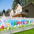 thumbnail image 1 of Happy Easter Banners Welcome Spring Easter Themed Party Banners Lawn Sign Backdrop Rabbit Banner for Indoor Outdoor Easter Party, 1 of 4