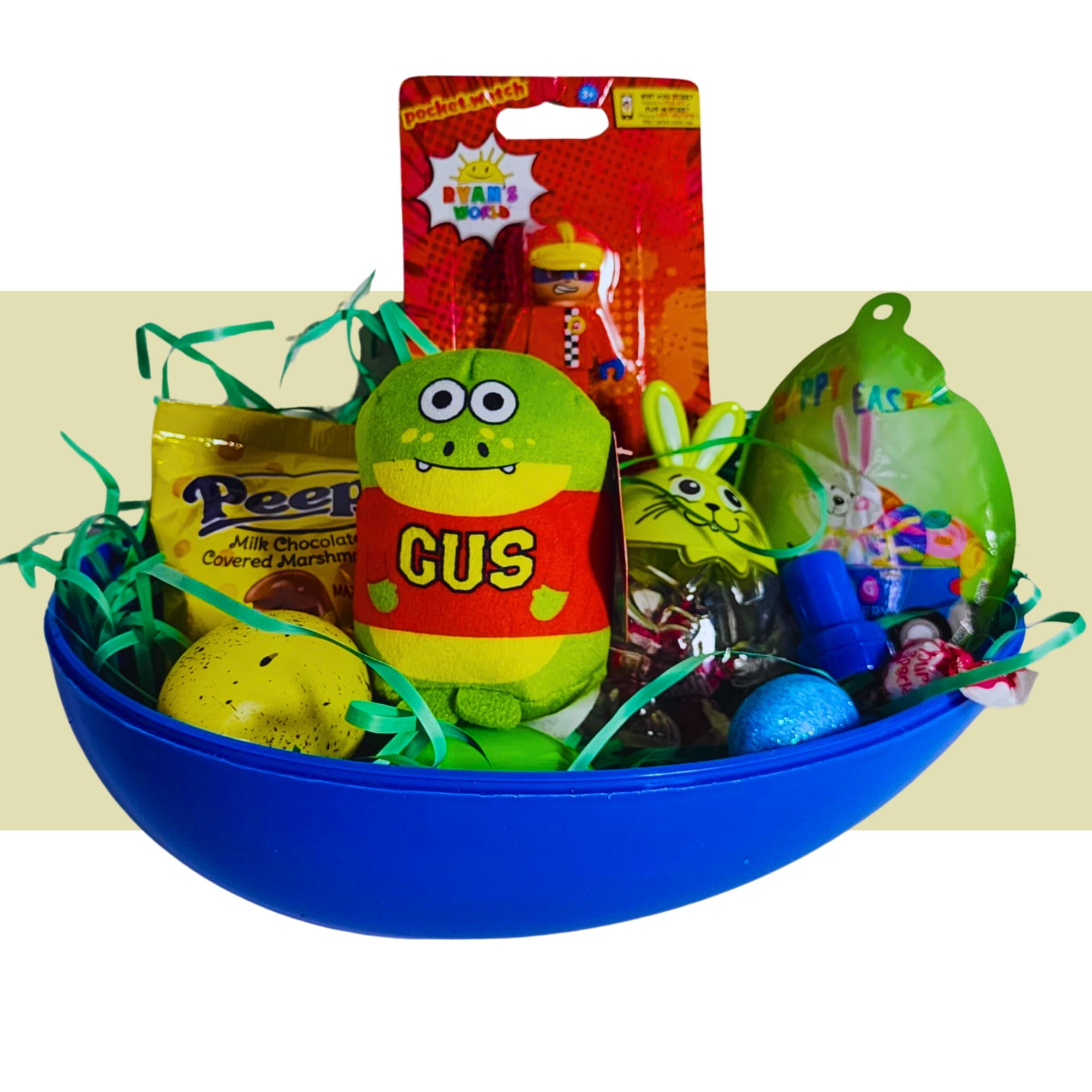 Happy Easter Basket Pre-Filled Surprise Jumbo Egg w/ Gus Crocodile