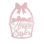 Happy Easter Basket Sign - One Sign 16.5 Inch, Mdf Medium-Density Fiberboard - Welcome Glittered Rl1708