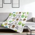thumbnail image 1 of Happy Easter Blanket For Couch And Bed Colored Easter Eggs Leaves Throw Blanket Soft Cozy Flannel Throws All Season Blanket For Sofa Bedroom Guest Room 49.2X39.4" Home Decor, 1 of 3