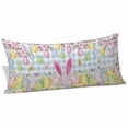 thumbnail image 1 of Happy Easter Body Pillow Covers 20"x60", Spring Watercolor Bunny Eggs Flower Blue Plaid Soft Brushed Microfiber Breathable Throw Pillow Covers, Pillowcase with Zipper for Couch Sofa Bedroom, 1 of 9