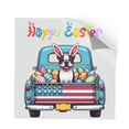 thumbnail image 1 of Happy Easter Boston Terrier American Flag Truck Bunny Ears Cutout Transfer Sticker Gentleman Dog Lover Gifts Transparent Decal Art Decor - 03001, 1 of 5