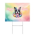 thumbnail image 1 of Happy Easter Boston Terrier with Bunny Ear Headband and Flowers Yard Sign Gentleman Dog Lover Gifts Outdoor Home Lawn Garden Porch Decor - 13001, 1 of 5