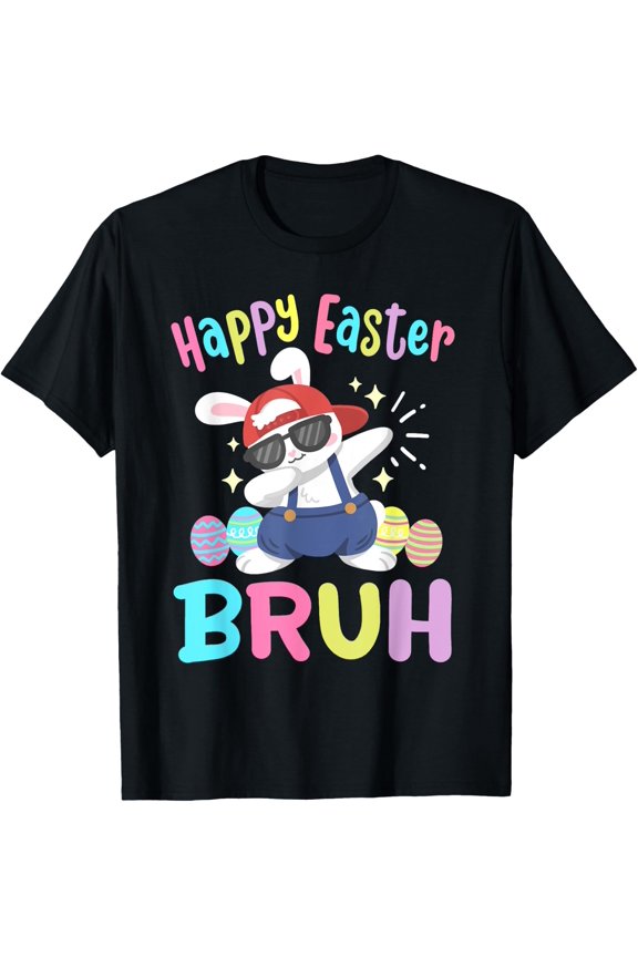 Happy Easter Bruh Dabbing Bunny Dab Dance Rabbit T-Shirt