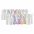 thumbnail image 1 of Happy Easter Bunny Curtain Valances for Windows, Kitchen Valance Window Treatments Panel 2 Pack, Farmhouse Stripes Polka Dot Rabbits Rod Pocket Short Curtains for Bathroom Bedroom 54 x 18 Inch, 1 of 8