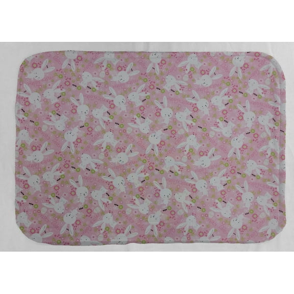 Happy Easter Bunny Dish Drying Mat by Penny's Needful Things (Terrycloth Color: White)