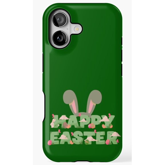 Happy Easter Bunny Ears Cute Spring Eggs Phone Case for iPhone 11 12 13 14 15 16 17 Pro Max