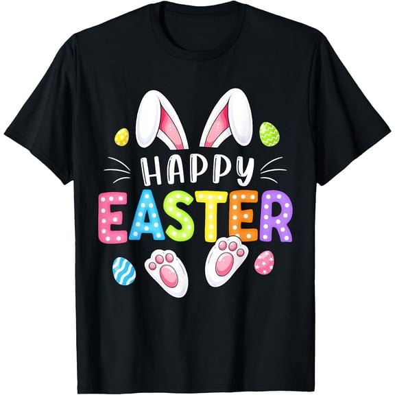 Happy Easter Bunny Egg Funny for Boy Girl T-Shirt, T-Shirt for Kids Youth, 180gsm, 100% Cotton