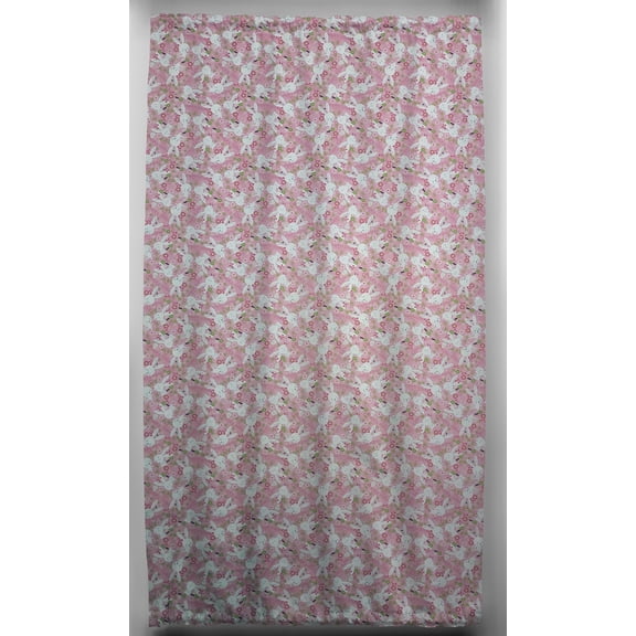 Happy Easter Bunny French Door Curtain Panel with Tie Back by Penny's Needful Things (Unlined)