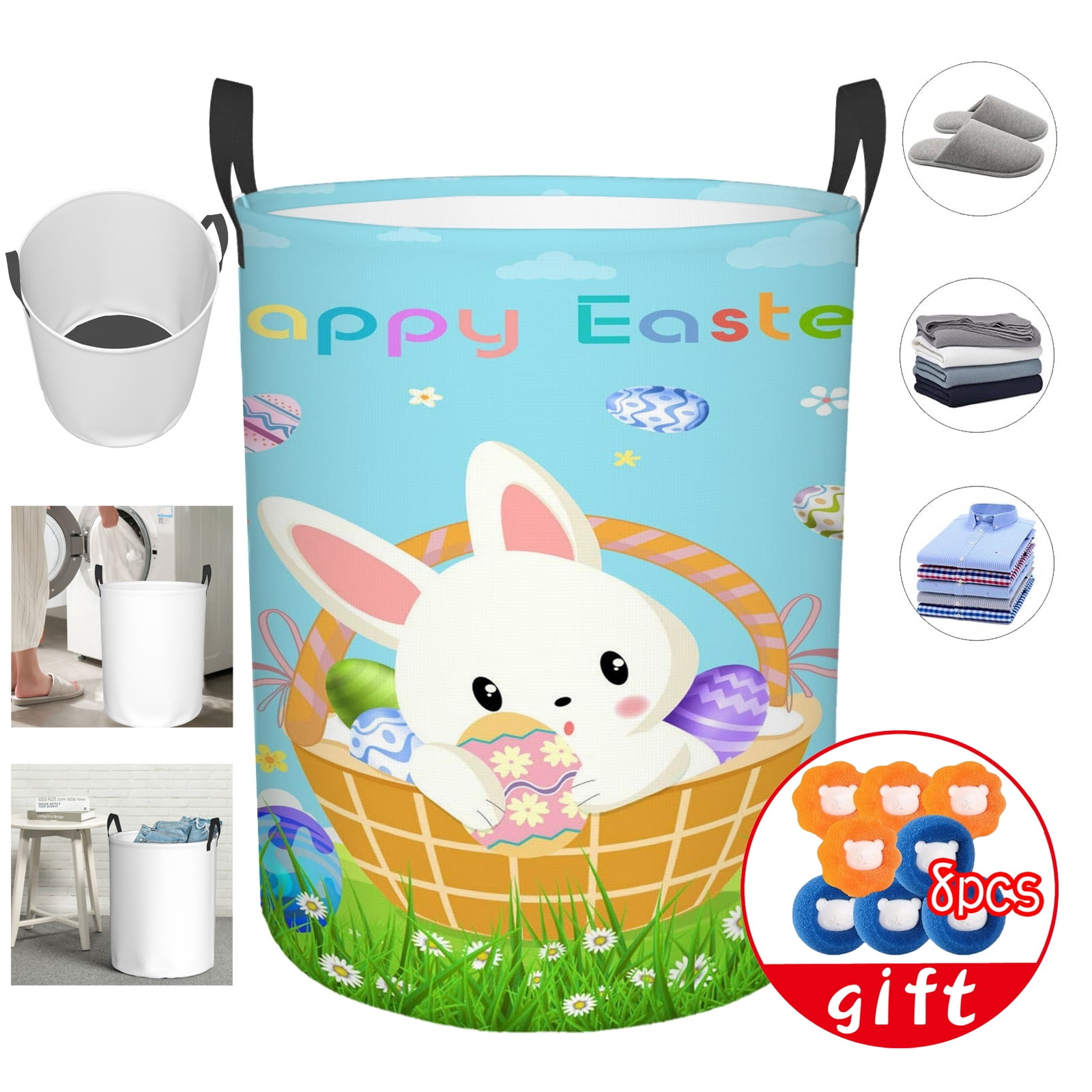 Happy Easter Bunny Cesto De Ropa Sucia - Clothes Hampers for Laundry,  Bedroom, Dorm, Towels, Toys,#03 - Walmart.com