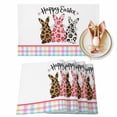 thumbnail image 1 of Happy Easter Bunny Placemat of 1 PC, Leopard Rabbits Spring Plaid Table Mats Washable Heat-Insulation Non-Slip Place Mats for Kitchen Dinner Table Indoor Outdoor Decor,13x19 Inch, 1 of 9