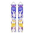 thumbnail image 1 of Happy Easter Bunny Porch Banner Sign 2 Pieces, Cute Bunny and Eggs Door Banner for Spring Porch Wall Front Door Decor, Outside Yard Garden Party Supplies 70.87x11. Inch, 1 of 6