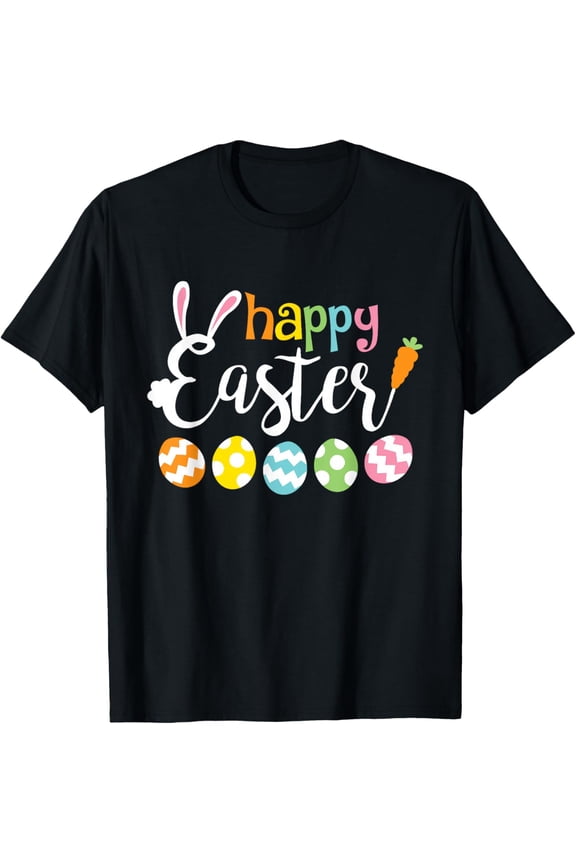 Happy Easter Bunny Rabbit Face Funny Easter Day Women Girls T-Shirt