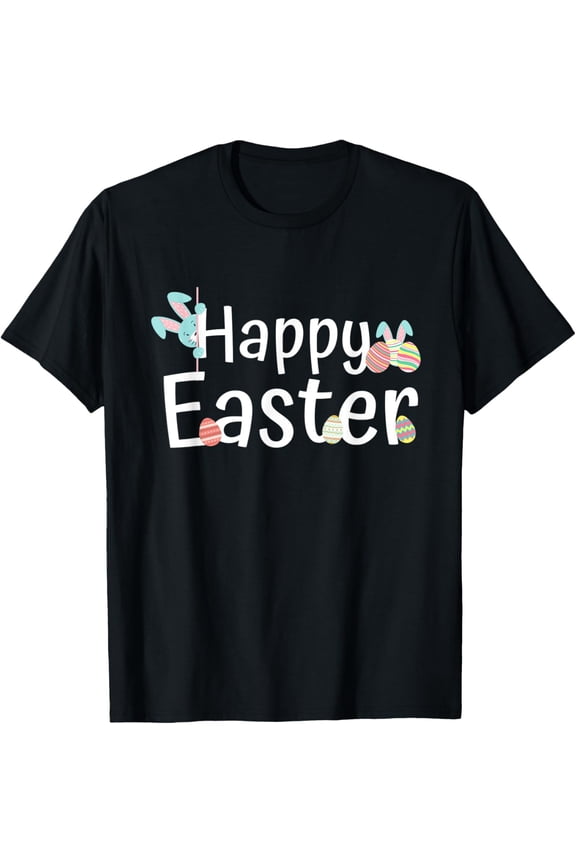 Happy Easter Bunny Rabbit Funny Easter Egg for Women & Girls T-Shirt men and women can wear, black, white, gifts