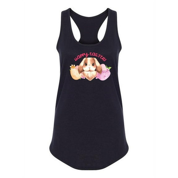 Happy Easter Bunny. Racerback Tank Women -SPIdeals Designs, Female x-Large