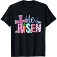 thumbnail image 1 of Happy Easter Bunny Shirt He Is Risen Jesus Cross Scripture T-Shirt, 1 of 3