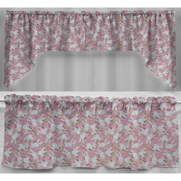 Happy Easter Bunny Valance by Penny's Needful Things (One Valance Panel 12 inches Long UNLINED)