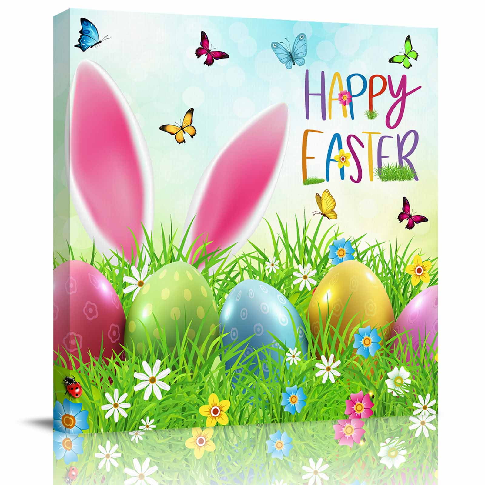 QZHH Happy Easter Peeps Canvas Prints Wall Decor Easter QZHH Happy Easter Peeps Canvas Prints Wall Decor Easter