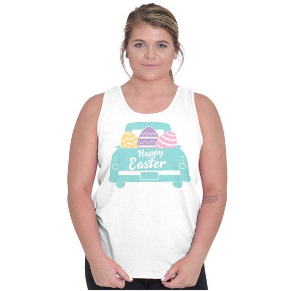Happy Easter Car Egg Hunt Truck Tank Top Tee Shirt Women Brisco Brands X